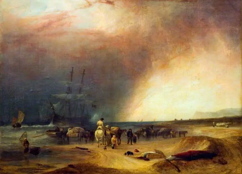 Coast Scene, Stormy Effect, by John Wilson