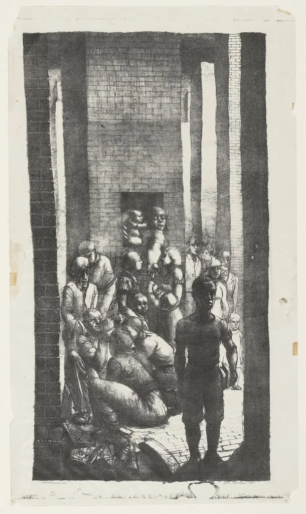 Untitled, by John Wilson, ink, 1943