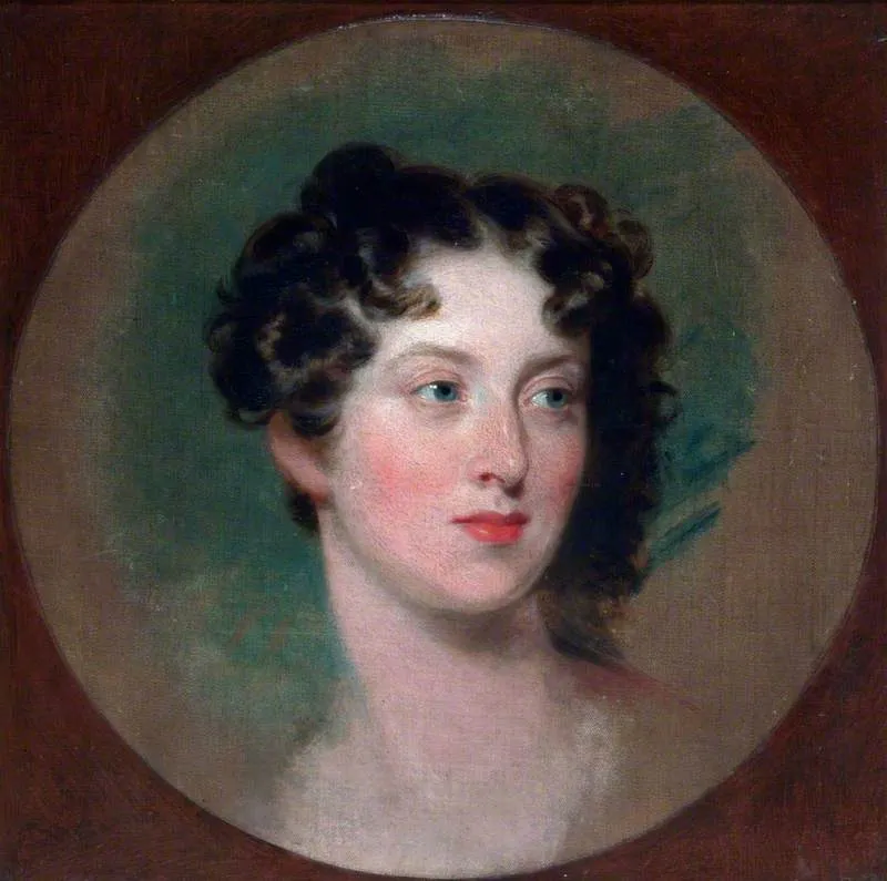 Head of a Lady (after Thomas Lawrence), by John Wood, oil