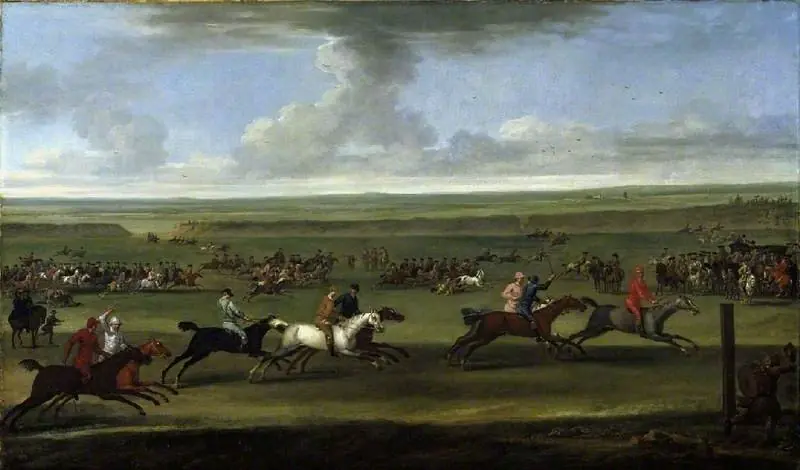 A race on the Round Course at Newmarket, by John Wootton
