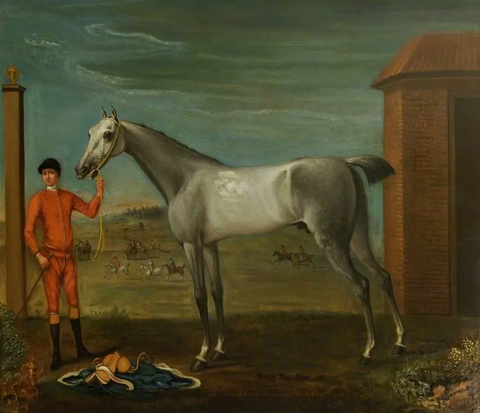Young True Blue at Newmarket, by John Wootton