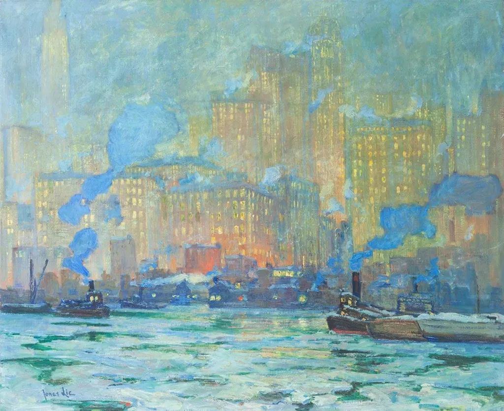 Afterglow, by Jonas Lie, oil, 1913