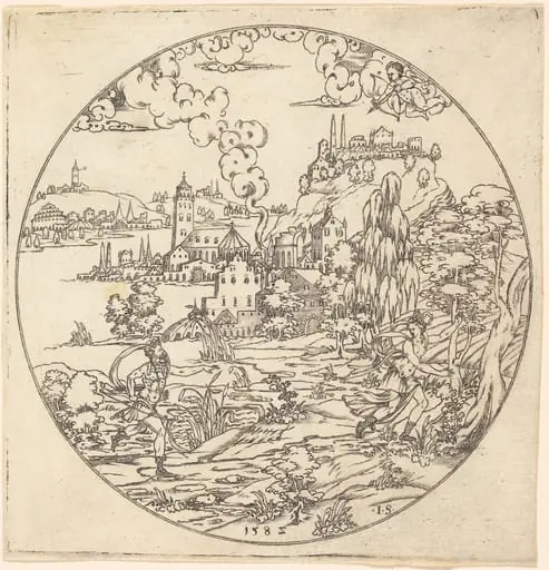 Apollo Pursuing Daphne, by Jonas Silber
