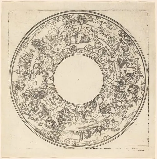 Bacchus Riding in a Wagon, by Jonas Silber