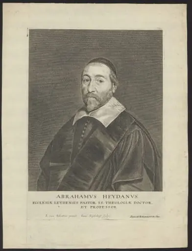 Portrait of Abrahamus Heydanus, pastor and professor of theology in Leiden, by Jonas, Suyderhoef