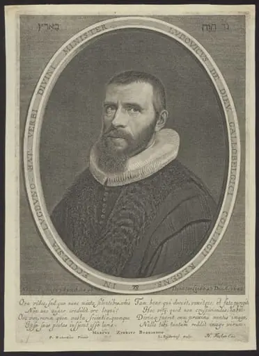 Portrait of Ludovicus de Dieu, by Jonas, Suyderhoef