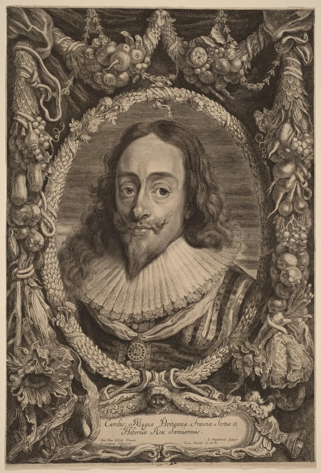 Charles I, King of England, by Jonas Suyderhoff, ink, 1650