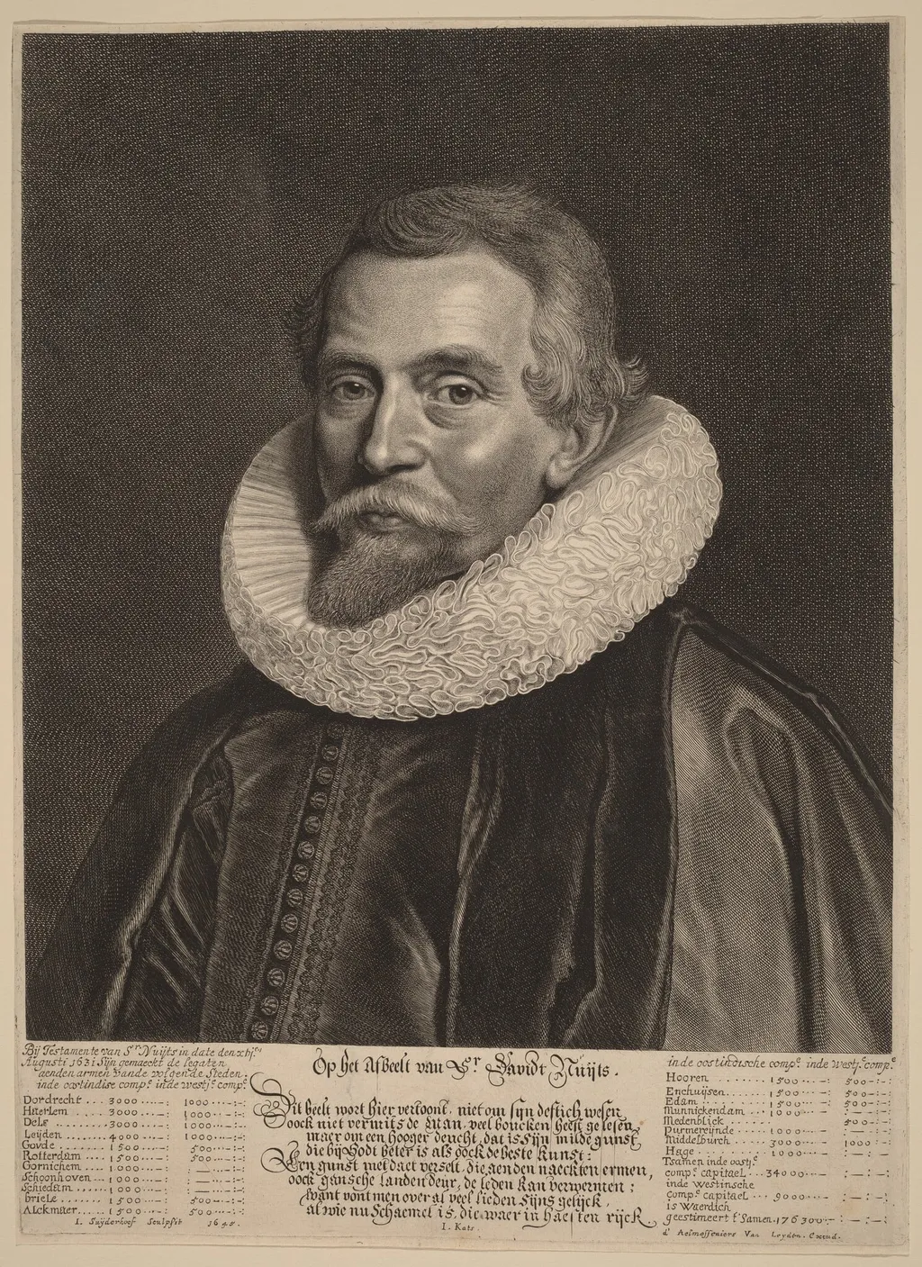 David Nuyts, by Jonas Suyderhoff, ink, 1645