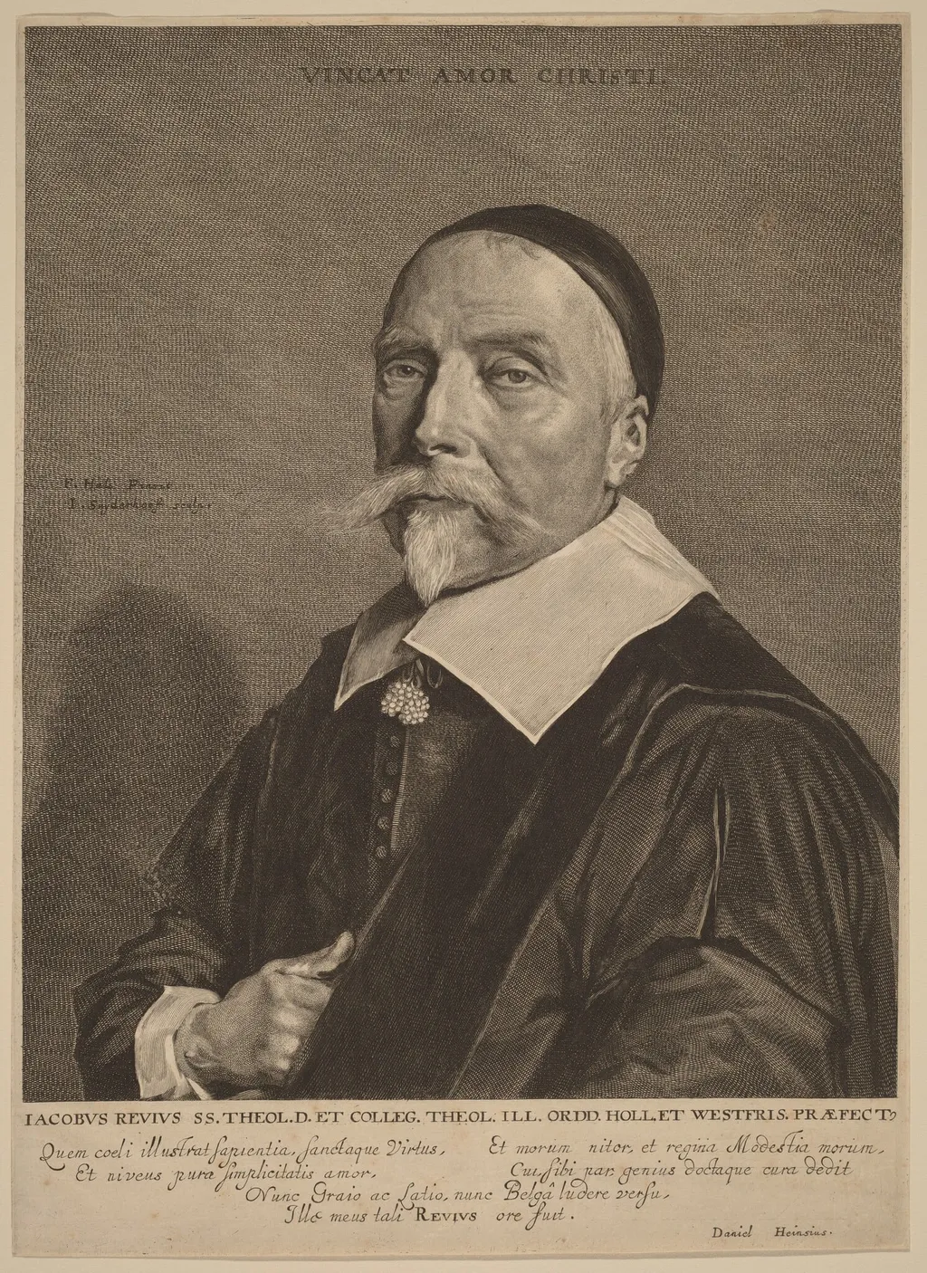 Jacob Revius, by Jonas Suyderhoff, ink, 1650