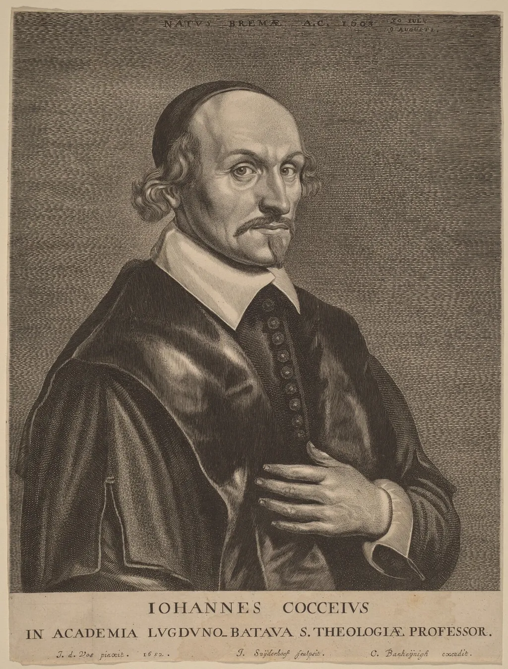 Johannes Cocceius, by Jonas Suyderhoff, ink, 1652