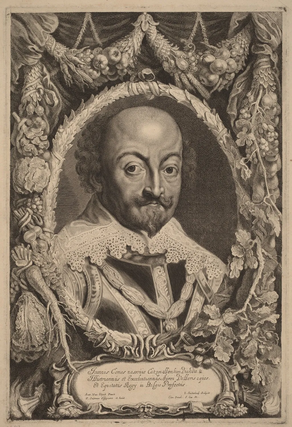 John, Count of Nassau, by Jonas Suyderhoff, ink, 1650