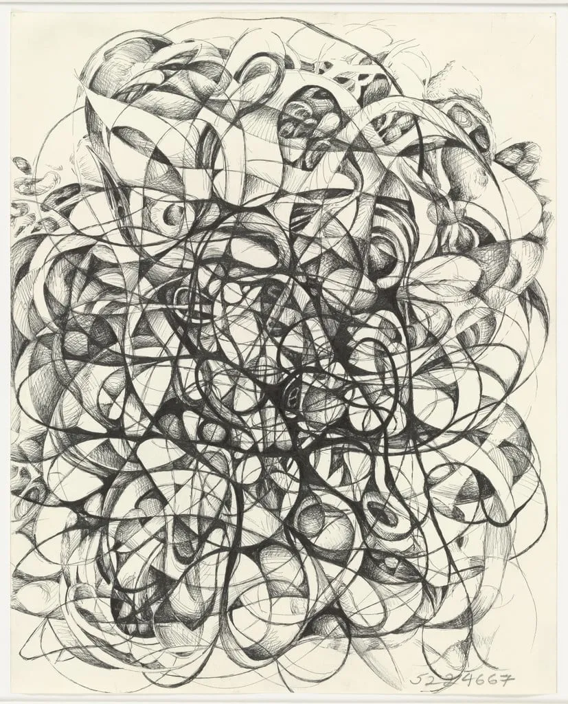 Untitled, by Jonathan Borofsky, ink, 1993