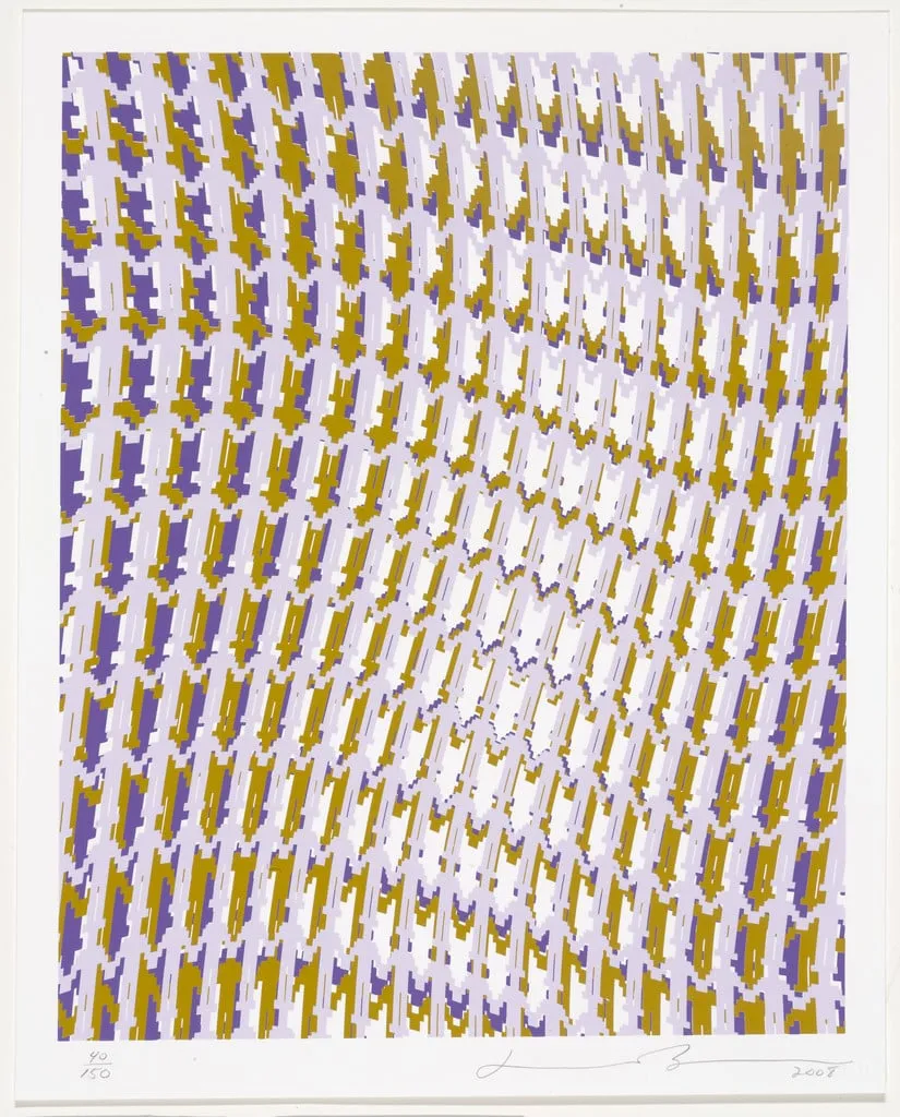 Untitled, by Jonathan Borofsky, ink, 2008