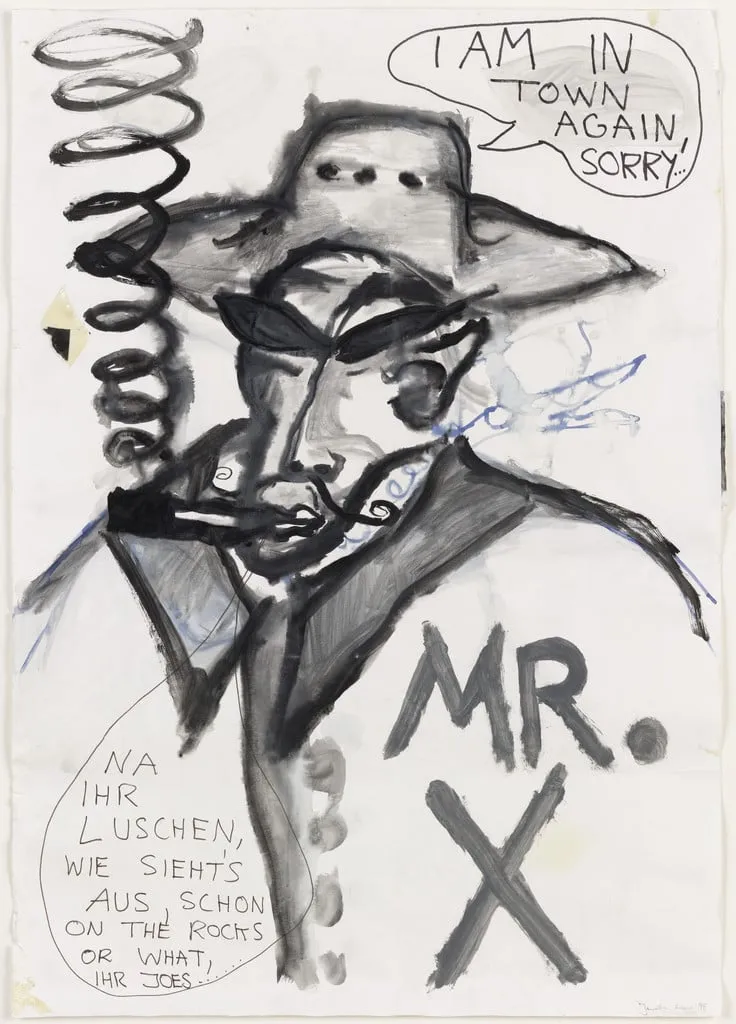 Untitled, by Jonathan Meese, paint, 1995