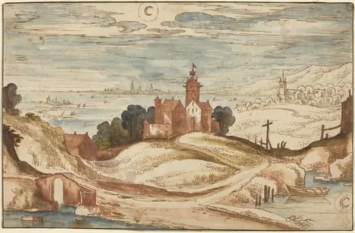 Landscape with Chateau on a Hill, by Joos de Momper II