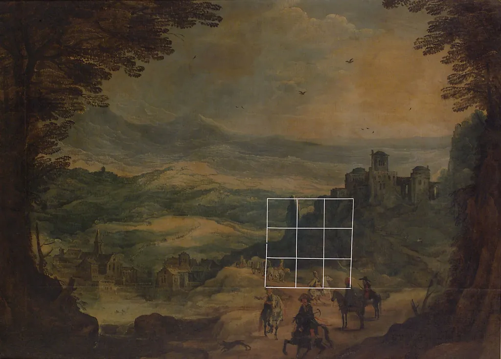 Landschaft mit Festung und Reitern, by Joos de Momper the Younger, unspecified, 1627