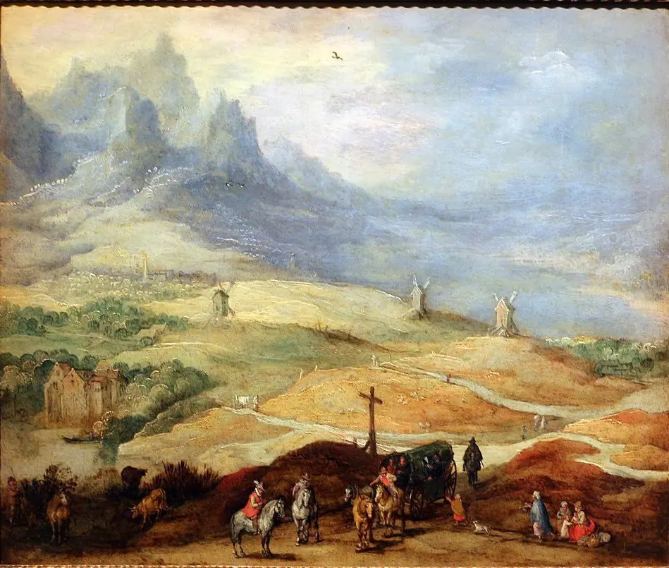Paisagem com figuras, by Joos de Momper the Younger