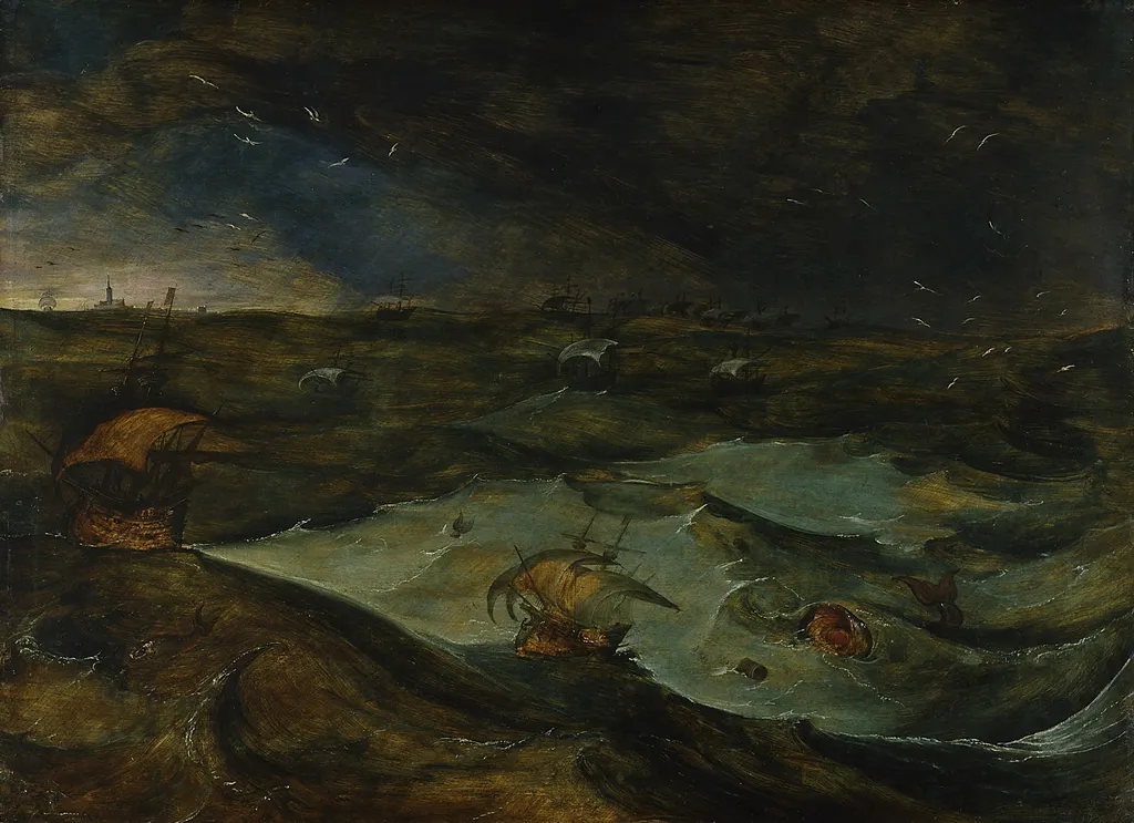 The Storm at Sea, by Joos de Momper the Younger, oil, 1610