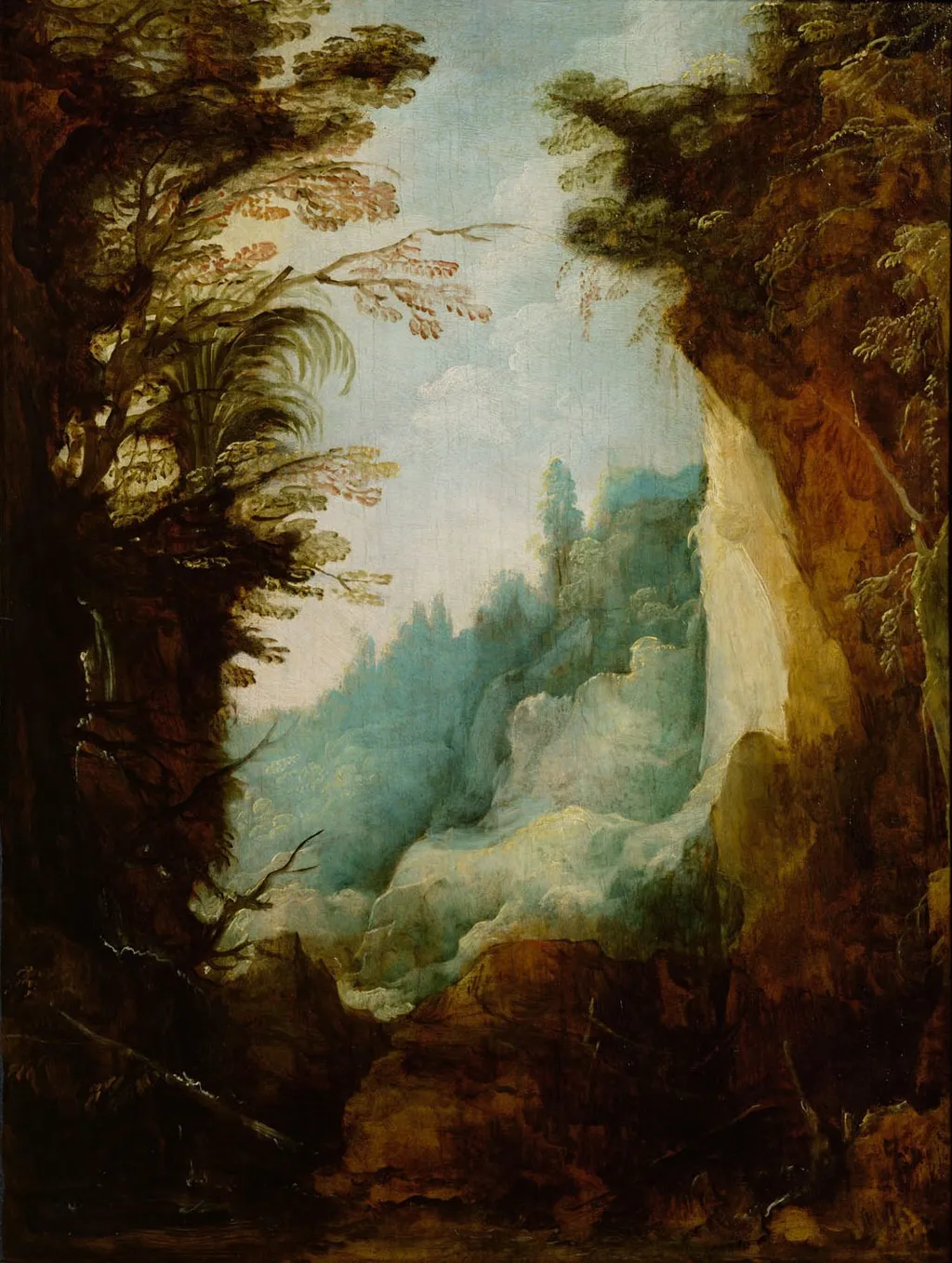 Waldige Felsschlucht, by Joos de Momper the Younger, unspecified, 1630
