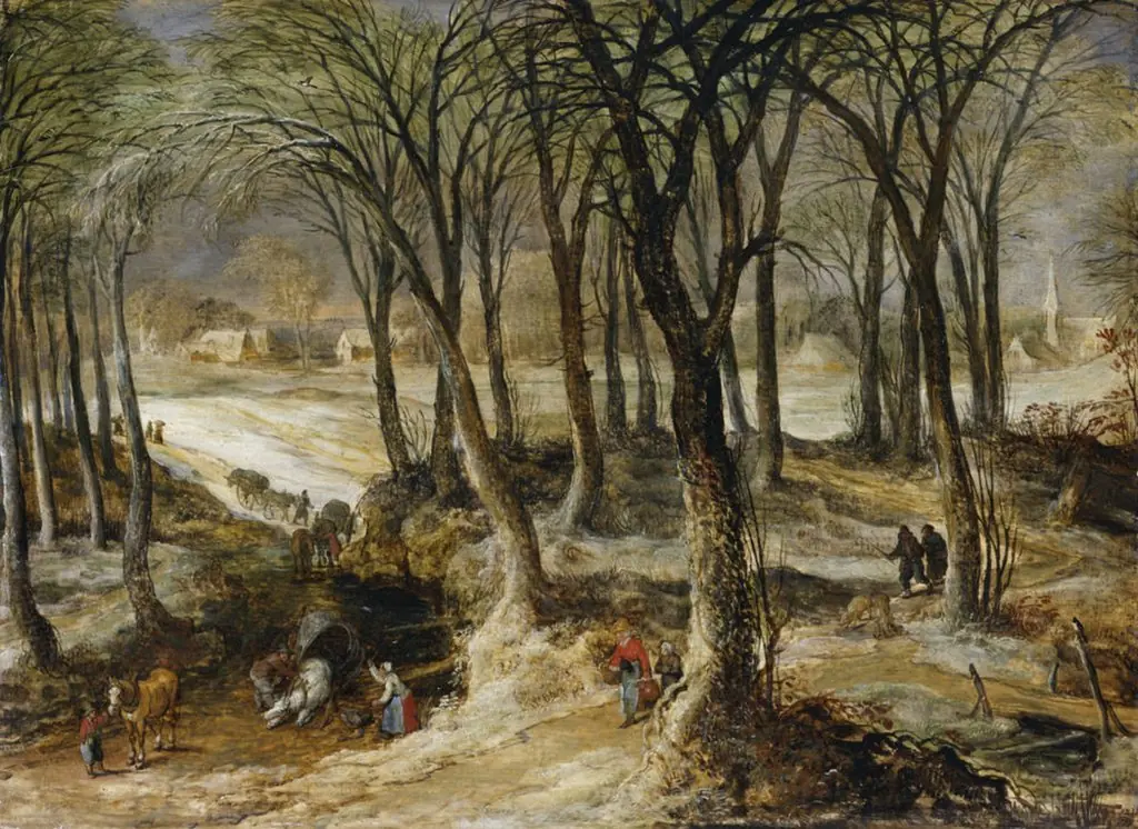 Winter landscape, by Joos de Momper the Younger