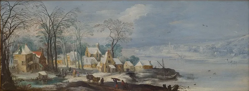 Winter Landscape, by Joos de Momper the Younger, oil, 1611