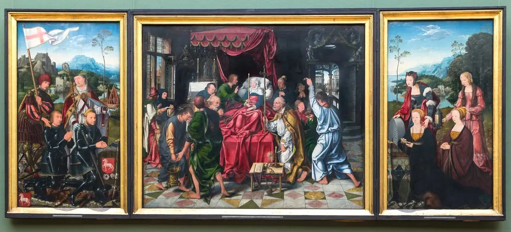 Death of Mary altarpiece, by Joos van Cleve