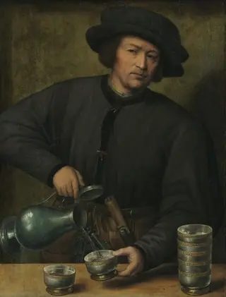 Portrait of a wine pourer