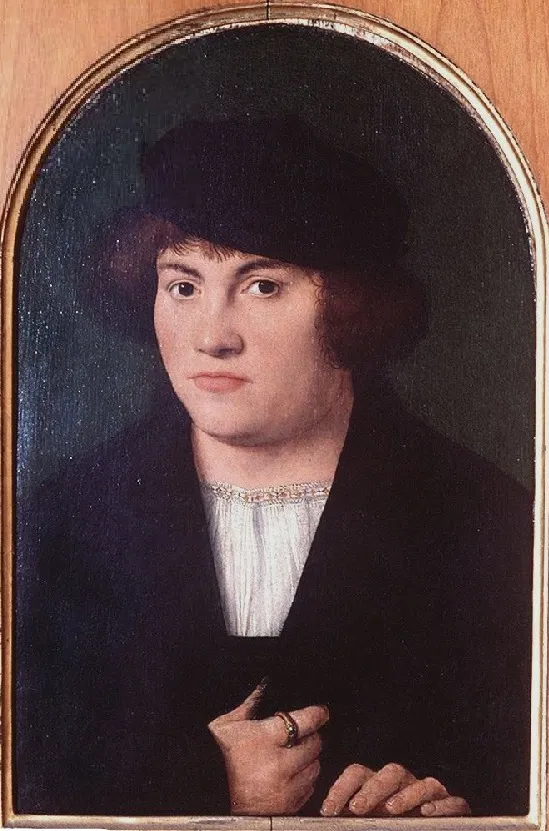 Portrait of an Unknown Man, by Joos van Cleve, oil, 1512