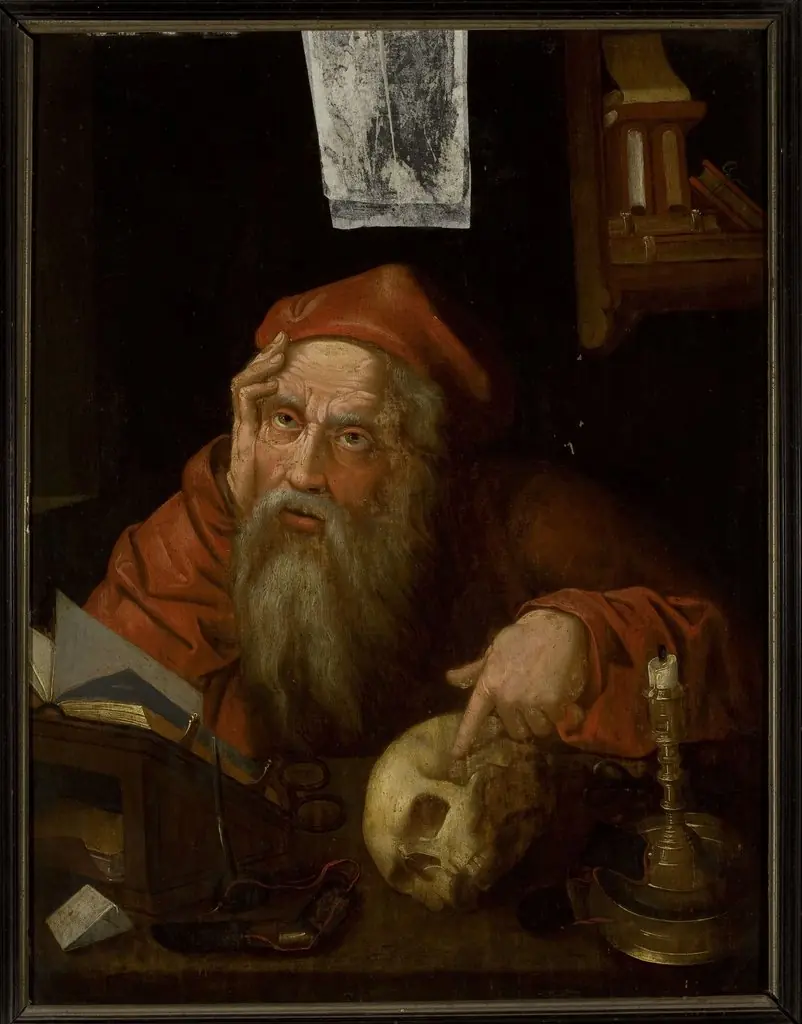 Saint Jerome in his study, by Joos van Cleve