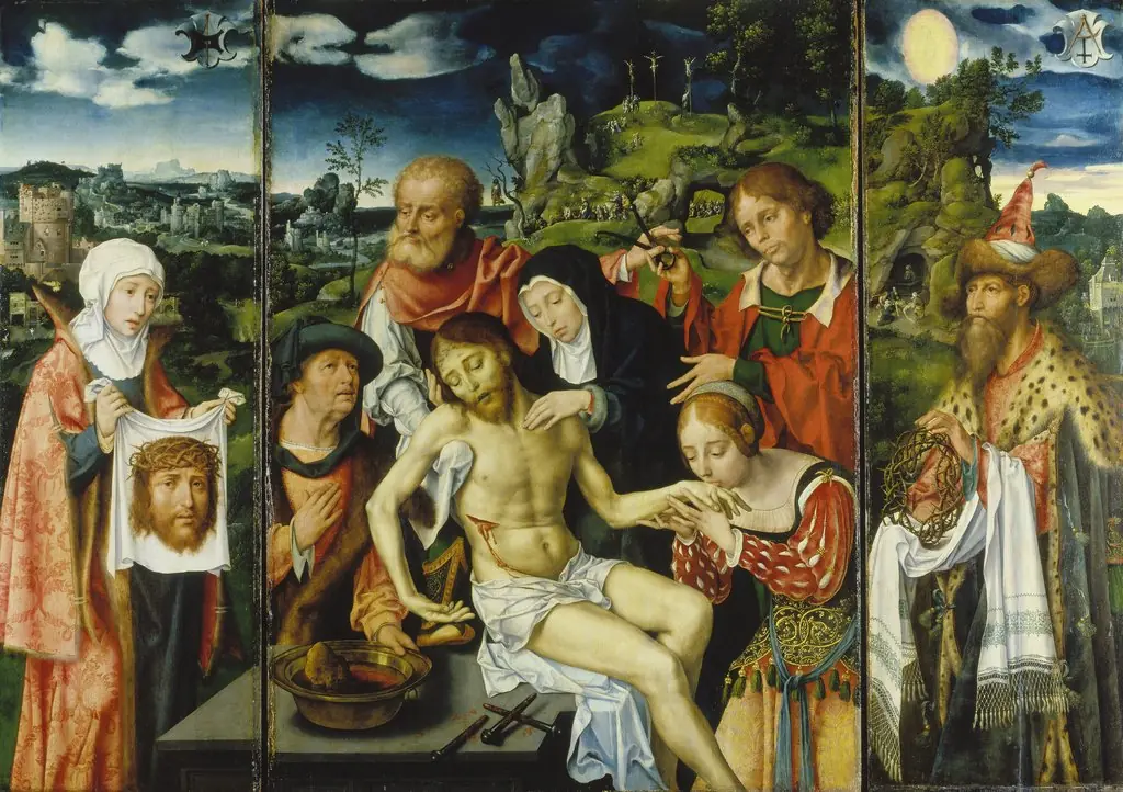 Triptych with the Lamentation of Christ, by Joos van Cleve