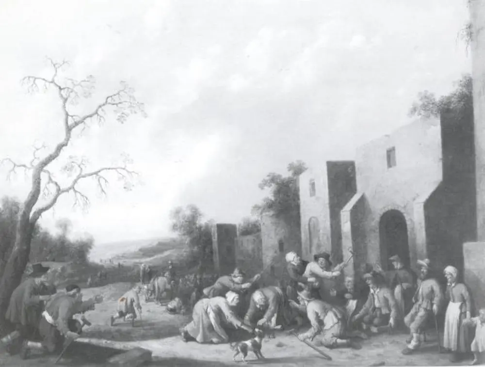 Cripples Receiving Alms, by Joost Cornelisz Droochsloot