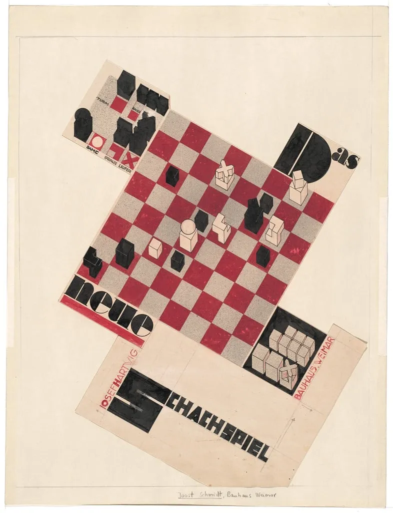 Untitled, by Joost Schmidt, gouache, 1923