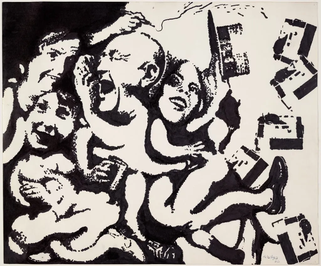 Untitled, by Jorge de la Vega, ink, 1966