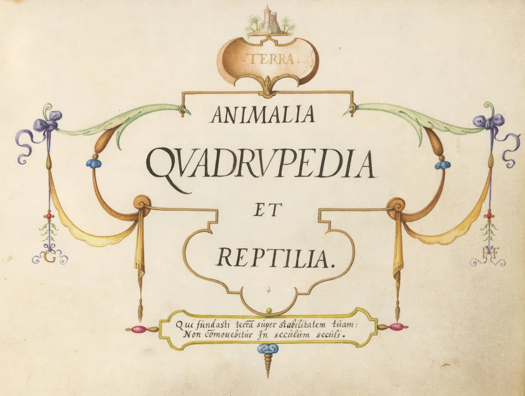 Title Page, by Joris Hoefnagel, gouache, 1594