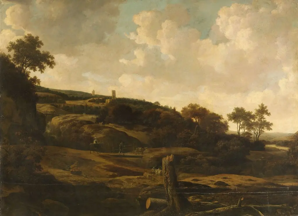Mountainous landscape, possibly the St Pietersberg, with Lichtenberg castle, near Maastricht, by Joris van der Haagen