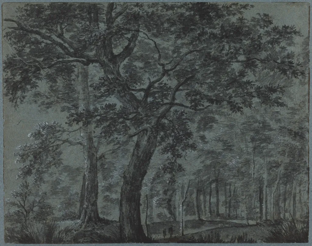 Woods at Night with Travelers, by Joris van der Haagen, paint, 1642