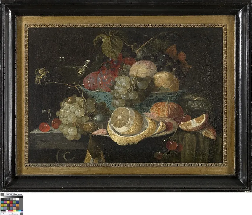 Still Life with Fruit, by Joris van Son, oil, 1622