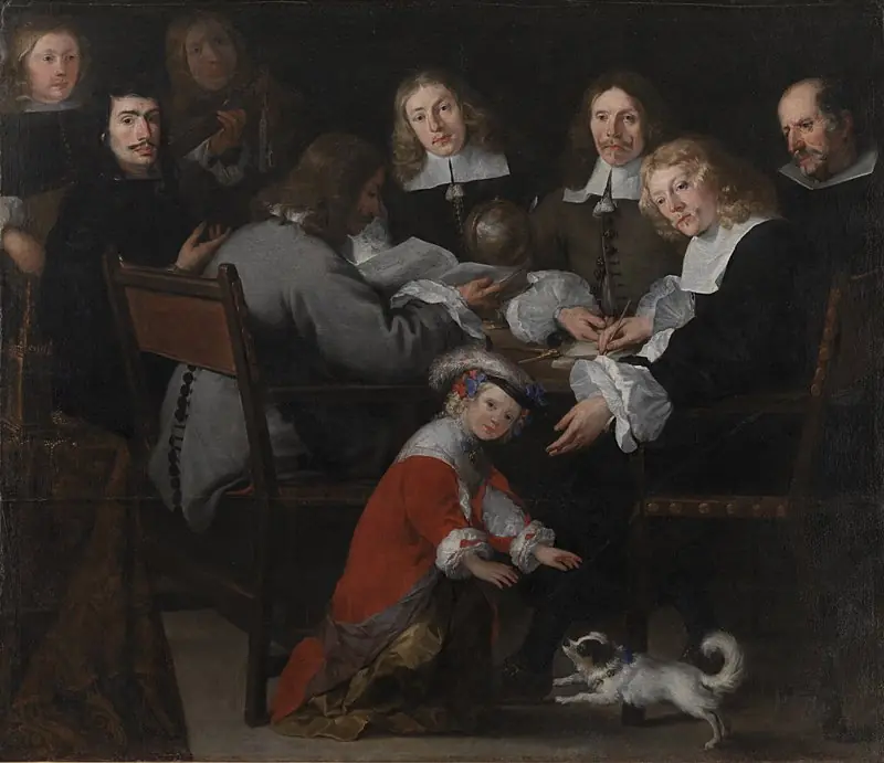 Ambassador C. Pedersen Lerche with his Staff, by José Antolínez