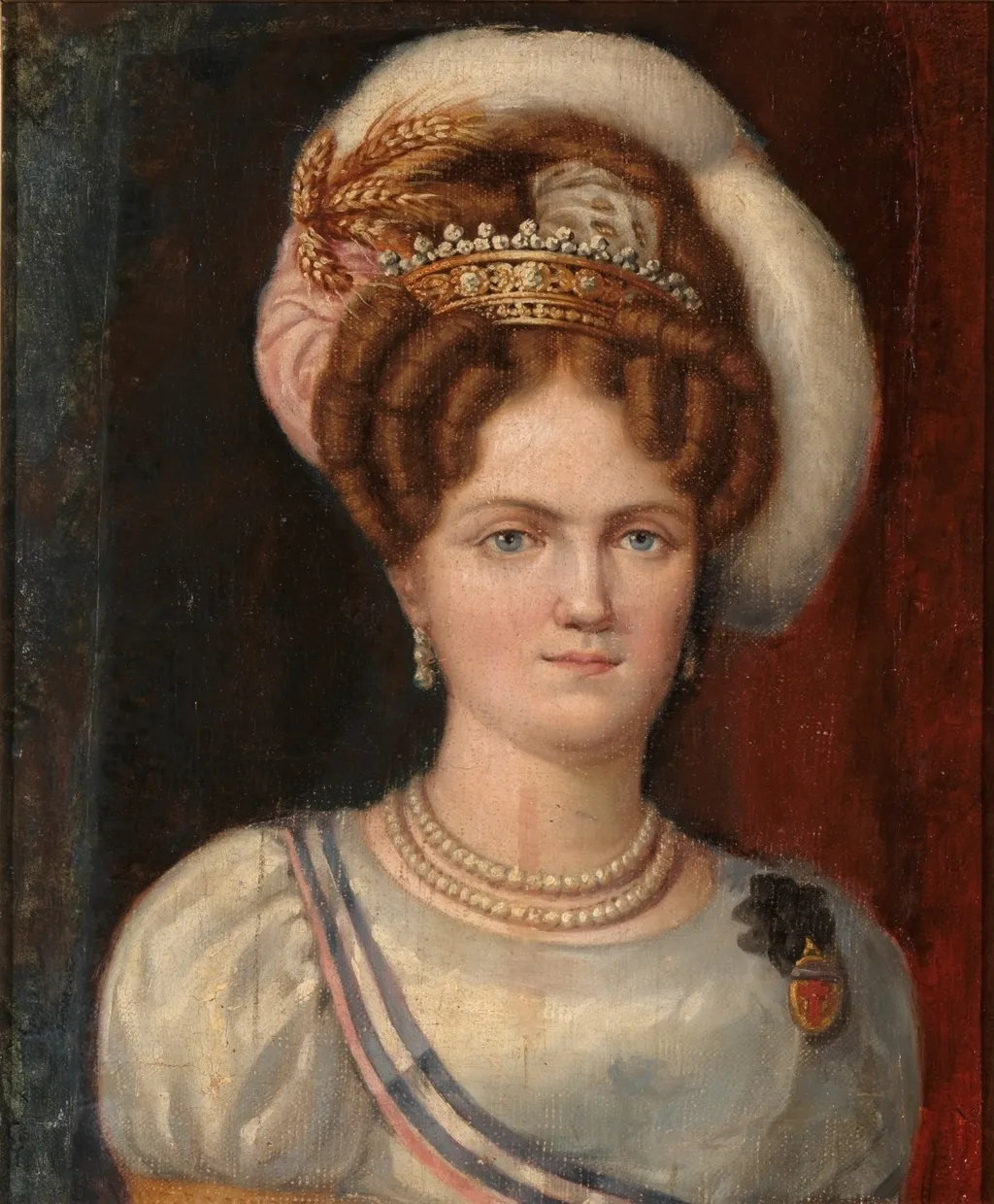 Maria Amalia of Saxony, Queen of Spain, by José Aparicio, oil, 1827