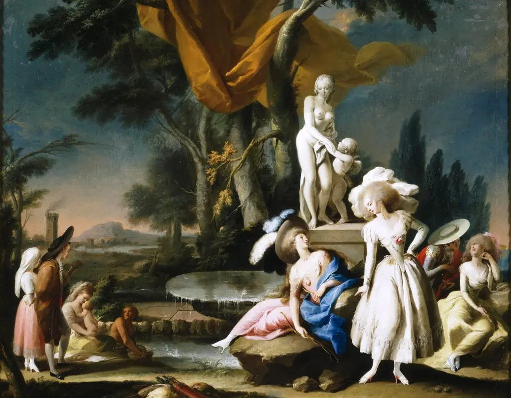 Couples in a Park, by José Camarón y Bonanat