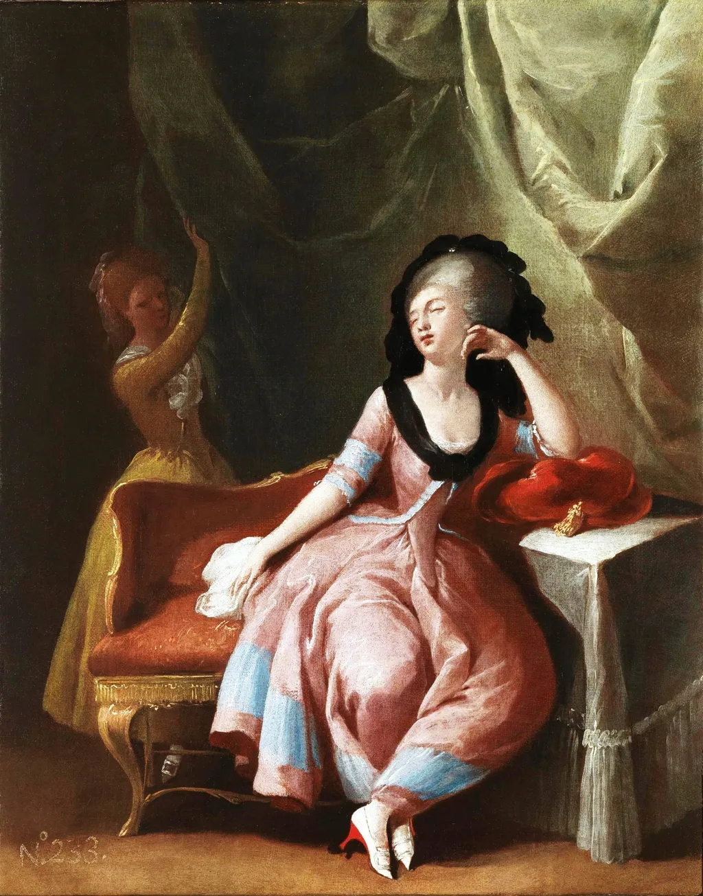 Seated Woman, by José Camarón y Bonanat, oil, 1793