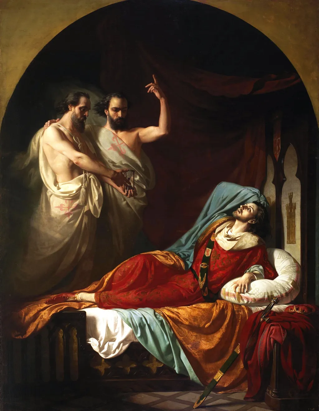 Últimos momentos de Fernando IV el Emplazado, by José Casado del Alisal, oil, 1860
