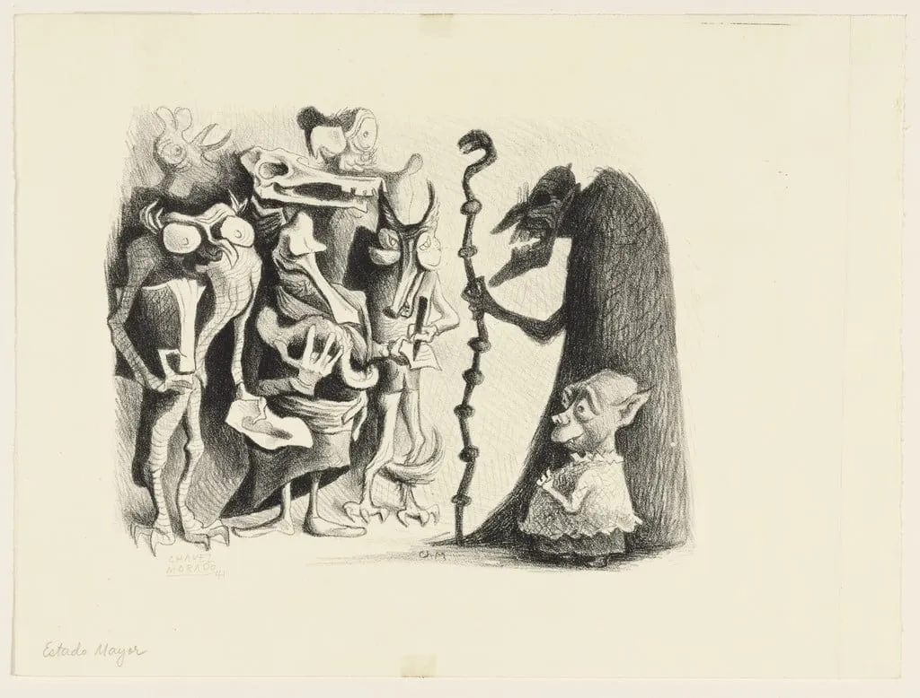 Untitled, by José Chávez Morado, ink, 1941