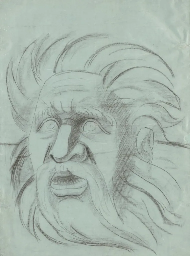 Untitled, by José Clemente Orozco, crayon, 1933