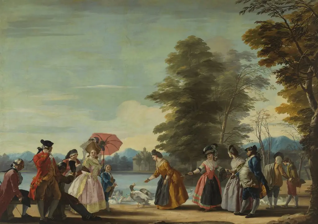 Un paseo a la orilla del Estanque del Retiro, by José del Castillo