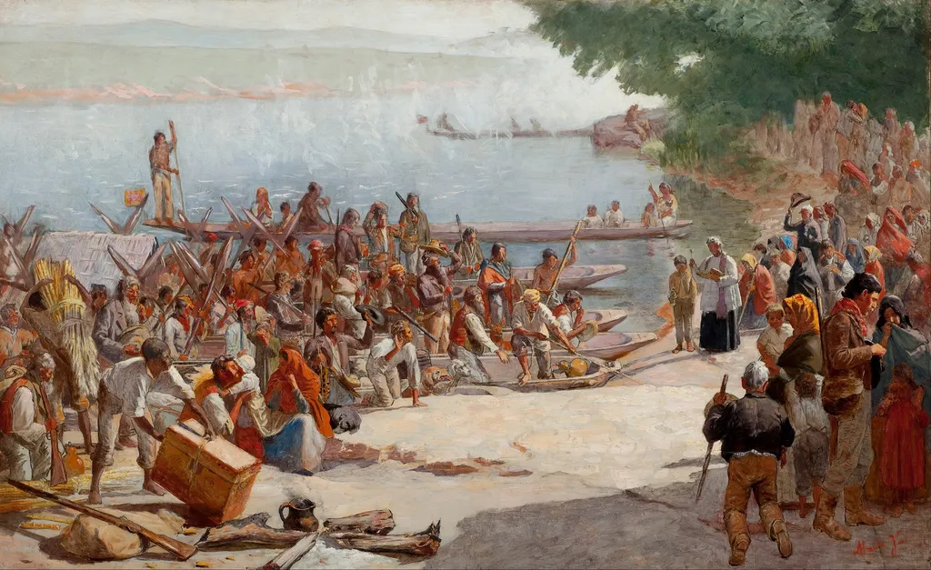 Study for "Departure of the Monção", by José Ferraz de Almeida Júnior, oil, 1899