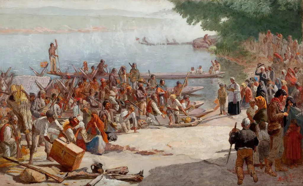 Study for "Departure of the Monção", by José Ferraz de Almeida Júnior