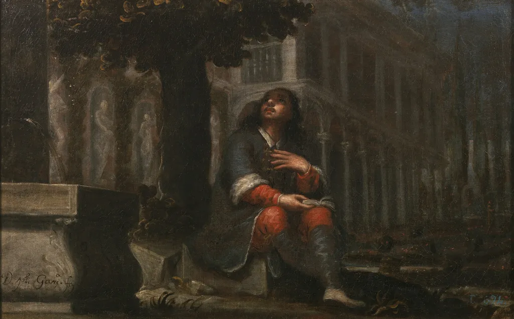 Conversion of Saint Augustin, by José García Hidalgo, oil, 1663