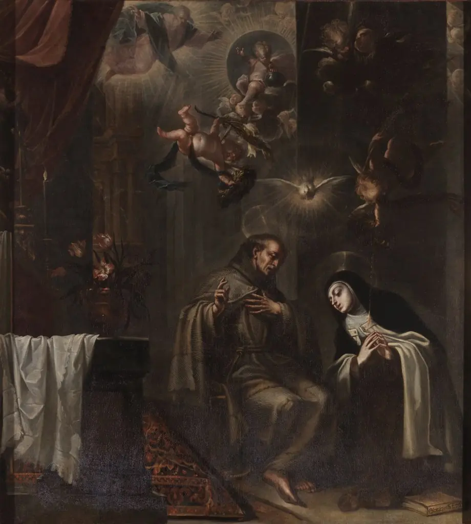 San Pedro de Alcántara confesando a Santa Teresa, by José García Hidalgo