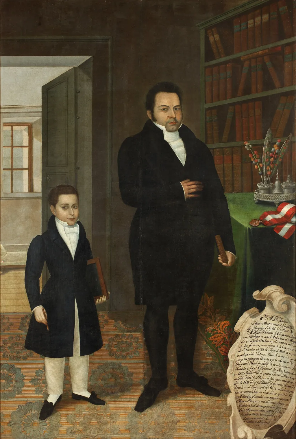 Mariano Alejo Álvarez and his Son, by José Gil de Castro, oil, 1834